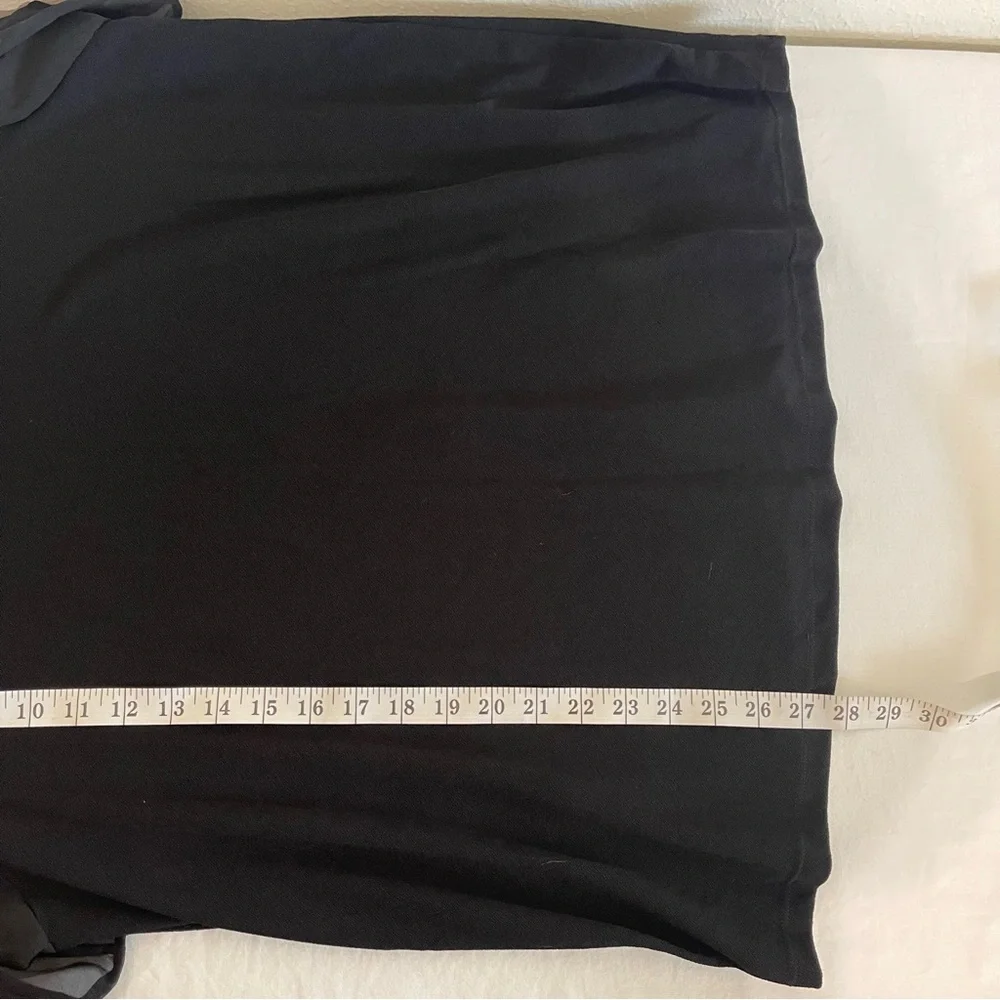 Pleione Elegant Black Blouse with Sheer Sleeves - Picture 8 of 9